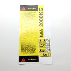 Pallet Truck Warning Instruction Sticker Set 2000kg