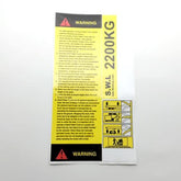 Pallet Truck Warning Instruction Sticker Set 2200kg