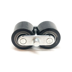 AC25 D80x70mm Black PU Tandem Load Roller Complete Bogie Assembly