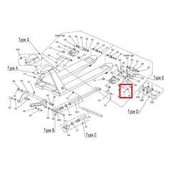 AC25 Wheel Frame Axle AC221