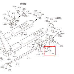 Chadwick/Linde M20 Series 4 Tandem Wheel Fork Axle 4235