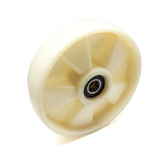 D200x50mm White Nylon steer wheel (50mm hub) inc. 20mm bearing