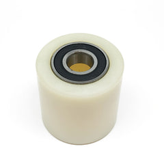 D70x70mm White Nylon Load Roller inc. 20mm bearings