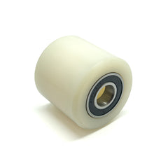 D74x70mm White Nylon Load Roller inc. 20mm bearings