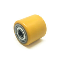 D75x70mm Orange PU & Steel Core Tandem Load Roller