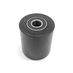 D80x90mm Black PU & Steel Core Single Load Roller inc. 20mm bearings
