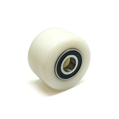 D80x50mm White Nylon Load Roller inc. 20mm bearings