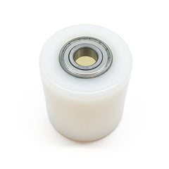 D82x90mm White Nylon Load Roller inc. 20mm bearings