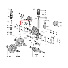 Jungheinrich/MIC TM2000/AM2000 Handle Axle 040057000