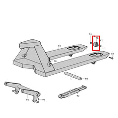 Jungheinrich/MIC TM2000/ AM2000 Nylon Exit Roller (White) 030006000
