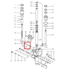 Xilin Handle Pivot Axle 9060500002