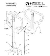 AC25 Pallet Truck Handle Release Rod and Chain AC101